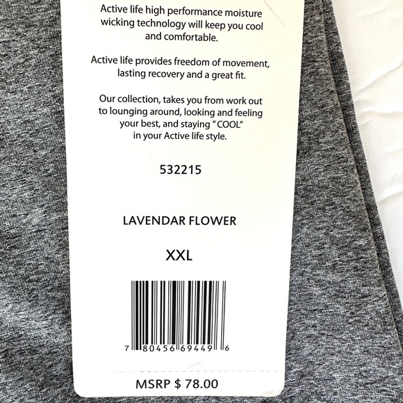 Active Life REVERSIBLE Yoga Leggings Work Out Pants XXL  Credit card Pocket NWT - Picture 4 of 7